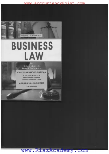 Business Law by Khalid Mehmood Cheema