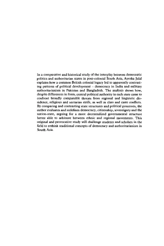 Democracy and authoritarianism in South Asia